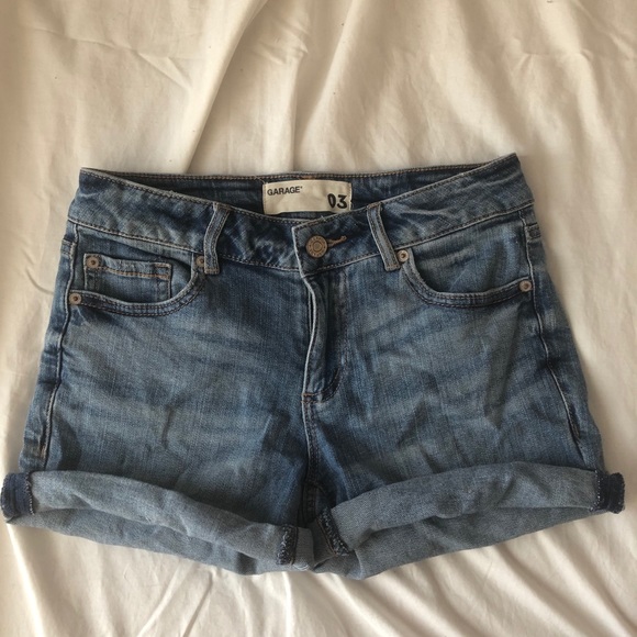 BLUE DENIM SHORTS - Picture 4 of 6